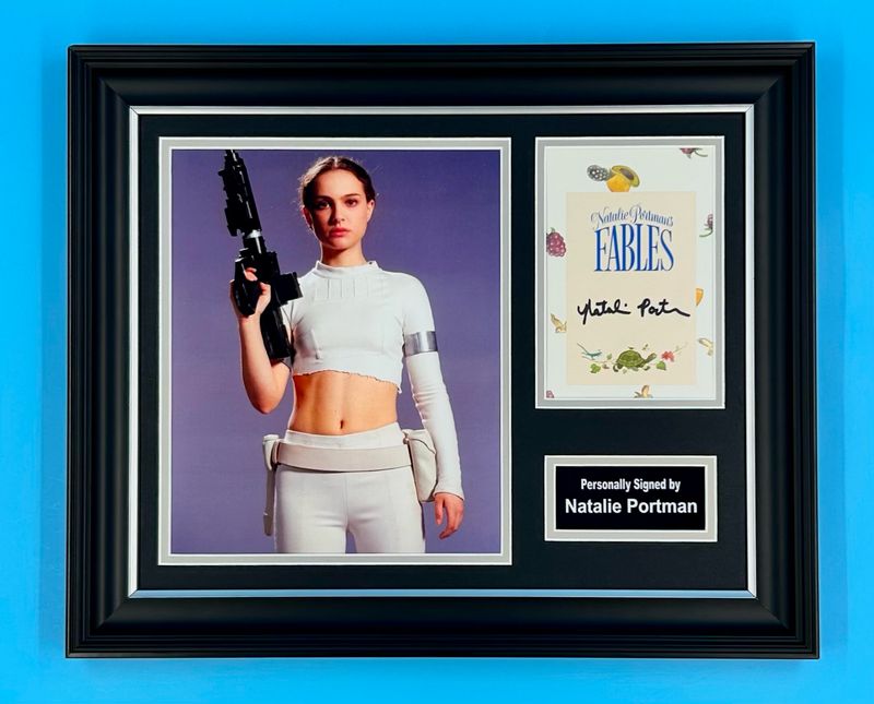 Natalie Portman Signed Photo In Luxury Handmade Wooden Frame & Certificate Of Authenticity Star Wars Poster Movie Film TV Memorabilia Padme Amidala Autograph Auto