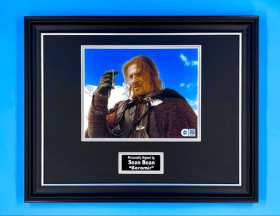 Sean Bean Signed Photo In Luxury Handmade Wooden Frame With SWAU Verification & Certificate Of Authenticity Lord Of The Rings Poster Movie Film TV Memorabilia Boromir Autograph Auto
