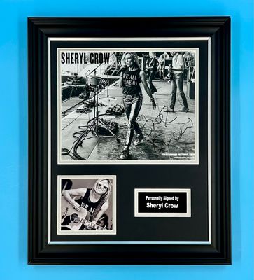 Sheryl Crow Signed Photo In Luxury Handmade Wooden Frame & Certificate Of Authenticity Glastonbury Poster Music Memorabilia Autograph Auto