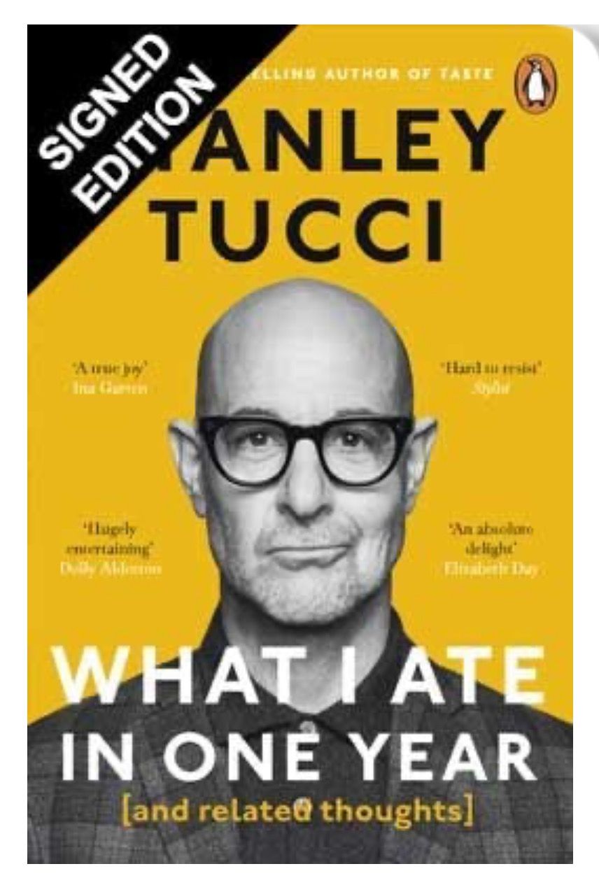 SIGNED Stanley Tucci “What I Ate In One Year” - Hand Signed Memoir Cookbook Paperback Softcover Book Autographed Memorabilia Certified