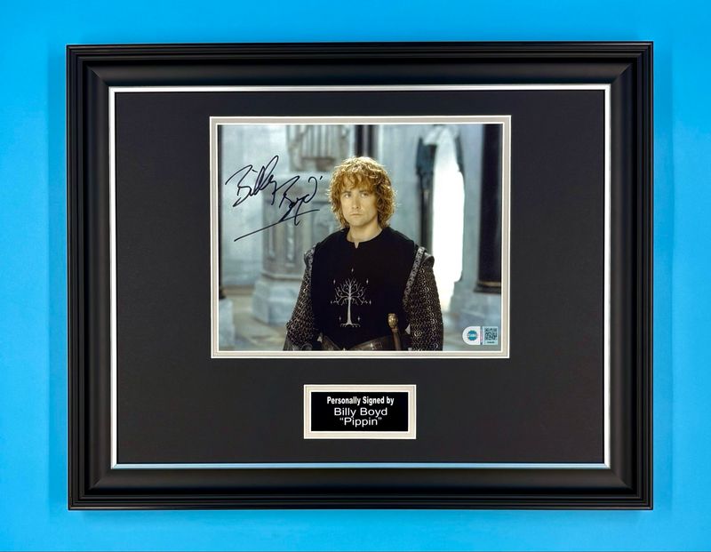 Billy Boyd Signed Photo In Luxury Handmade Wooden Frame With SWAU Verification & Certificate Of Authenticity Movie Film TV Memorabilia Pippin Autograph Auto Lord Of The Rings Poster