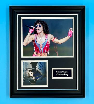 Conan Gray Signed Photo In Luxury Handmade Wooden Frame & Certificate Of Authenticity Music Memorabilia Autograph Auto Wishbone Poster