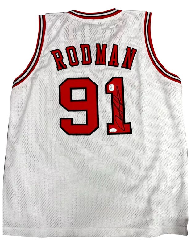 Dennis Rodman Signed Chicago Bulls Jersey With JSA Verification & Certificate Of Authenticity Basketball NBA Memorabilia Autograph Auto Shirt