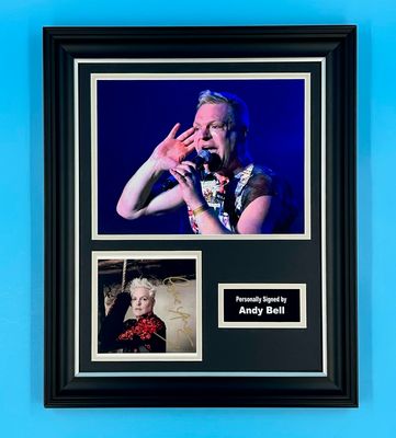 Andy Bell Signed Photo In Luxury Handmade Wooden Frame & Certificate Of Authenticity Music Memorabilia Autograph Auto Ten Crowns Poster