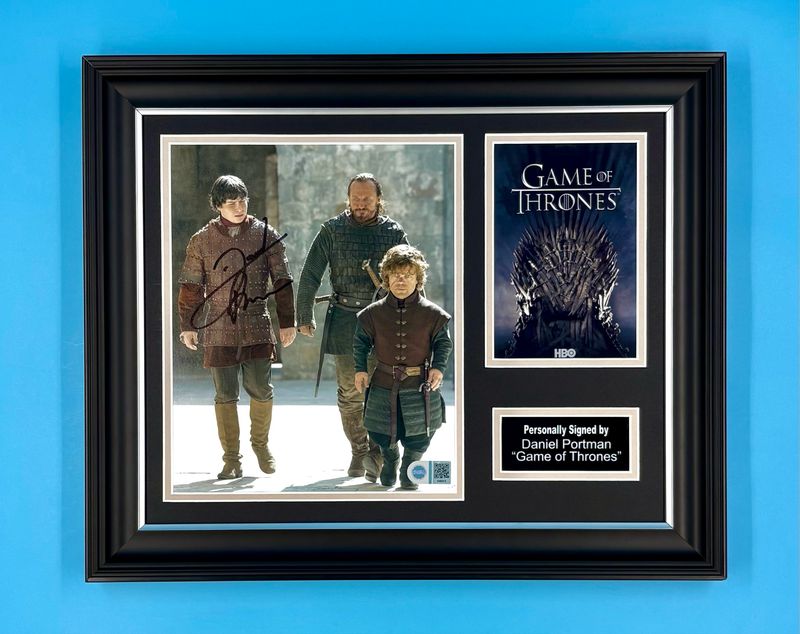 Daniel Portman Signed Photo In Luxury Handmade Wooden Frame With SWAU Verification & Certificate Of Authenticity Movie Film TV Memorabilia Podrick Autograph Auto Game Of Thrones Poster