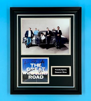 Deacon Blue Signed Photo In Luxury Handmade Wooden Frame & Certificate Of Authenticity Music Memorabilia Autograph Auto The Great Western Road Poster