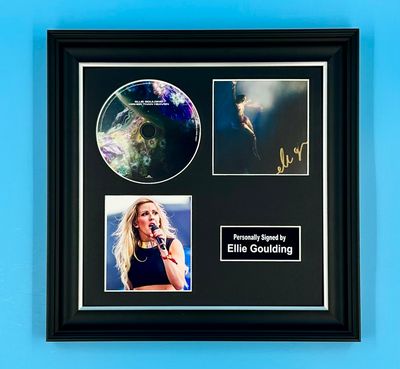 Ellie Goulding Signed Photo & CD In Luxury Handmade Wooden Frame & Certificate Of Authenticity Music Memorabilia Autograph Auto Higher Than Heaven Poster