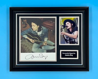 James Bay Signed Photo In Luxury Handmade Wooden Frame & Certificate Of Authenticity Music Memorabilia Autograph Auto Poster