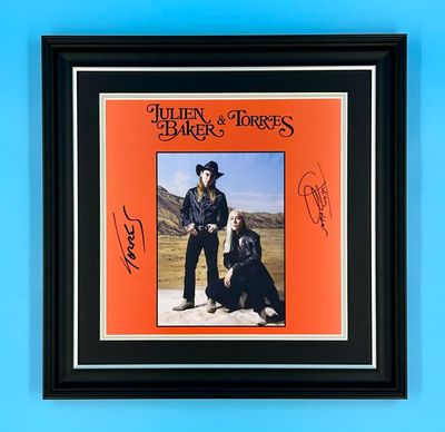 Julien Baker & Torres Signed Photo In Luxury Handmade Wooden Frame & Certificate Of Authenticity Music Memorabilia Autograph Auto Send A Prayer My Way Poster
