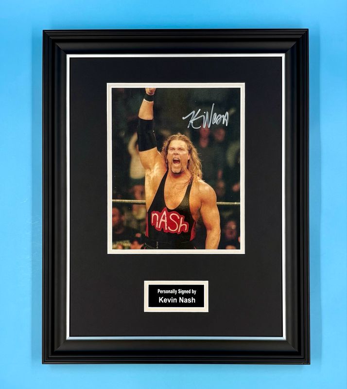 Kevin Nash Signed Photo In Luxury Handmade Wooden Frame & Certificate Of Authenticity WWE Memorabilia Autograph Auto Poster