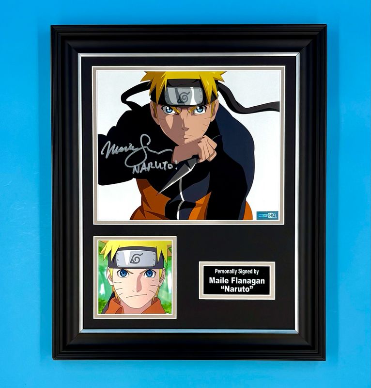 Maile Flanagan Signed Photo In Luxury Handmade Wooden Frame & Certificate Of Authenticity Movie Film TV Memorabilia Autograph Auto Naruto Poster