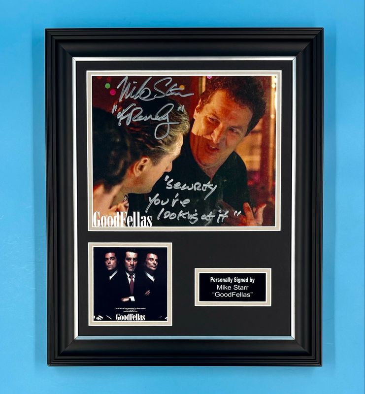 Mike Starr Signed Photo In Luxury Handmade Wooden Frame & Certificate Of Authenticity Movie Film TV Memorabilia Frenchy Autograph Auto Goodfellas Poster