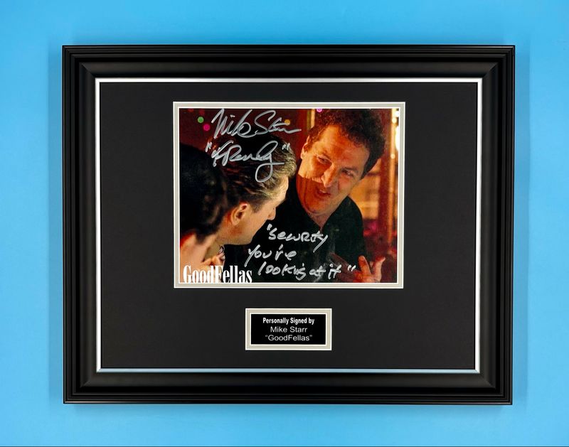 Mike Starr Signed Photo In Luxury Handmade Wooden Frame & Certificate Of Authenticity Movie Film TV Memorabilia Frenchy Autograph Auto Goodfellas Poster