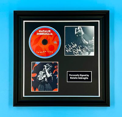 Natalie Imbruglia Signed Photo & CD In Luxury Handmade Wooden Frame & Certificate Of Authenticity Music Memorabilia Autograph Auto London Live Poster