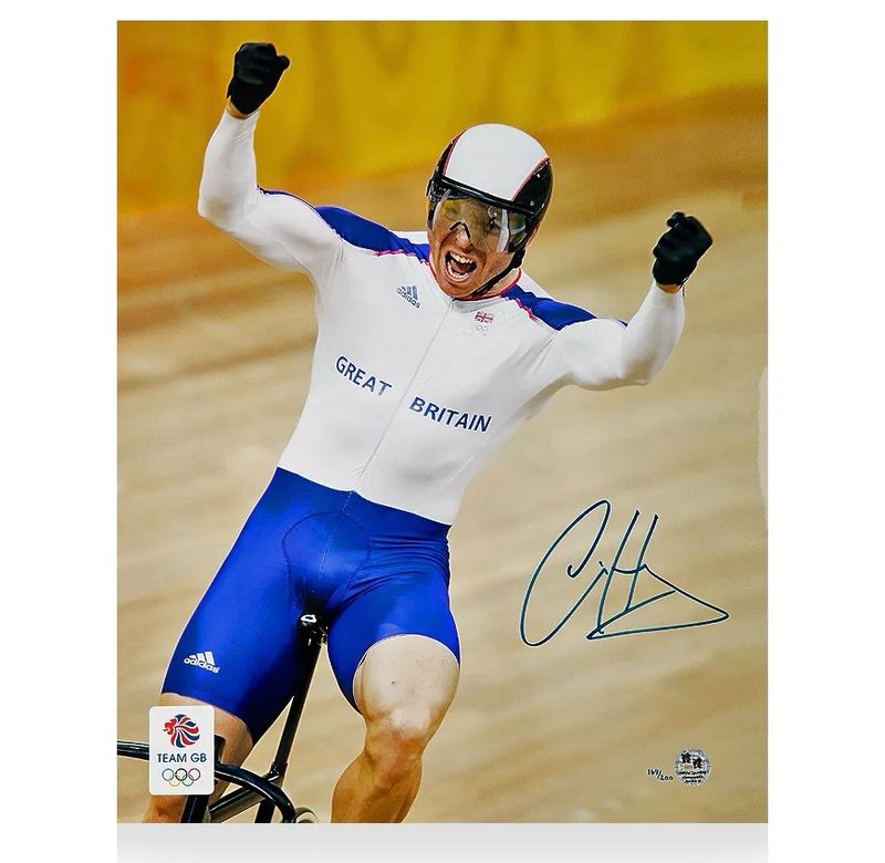 Sir Chris Hoy Signed Limited Edition Poster & Certificate Of Authenticity Cycling Memorabilia Autograph Auto Olympics Photo