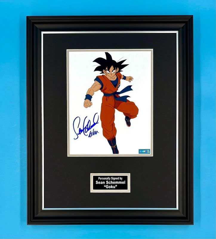 Sean Schemmel Signed Photo In Luxury Handmade Wooden Frame & Certificate Of Authenticity Movie Film TV Memorabilia Goku Autograph Auto Dragon Ball Z Poster