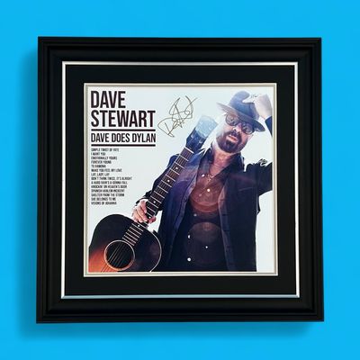 Dave Stewart Hand Signed Album Photo Artwork In Luxury Handmade Wooden Frame & Certificate Of Authenticity Eurythmics Music Memorabilia Autograph Auto Poster