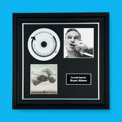 Bryan Adams Hand Signed “Roll With The Punches” Photo In Luxury Handmade Wooden Framed Display & Certificate Of Authenticity Led Zeppelin Music Memorabilia Autograph Auto Poster