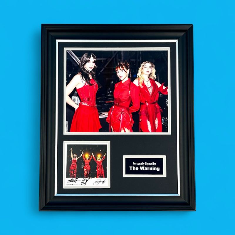 The Warning Hand Signed “Live from Auditorio Nacional, CDMX” Photo In Luxury Handmade Wooden Frame & Certificate Of Authenticity Autograph Music Memorabilia Poster The Warning Hand Signed “Live from Auditorio Nacional, CDMX” Photo In Luxury Handmade Wooden Frame & Certificate Of Authenticity Autograph Music Memorabilia Poster