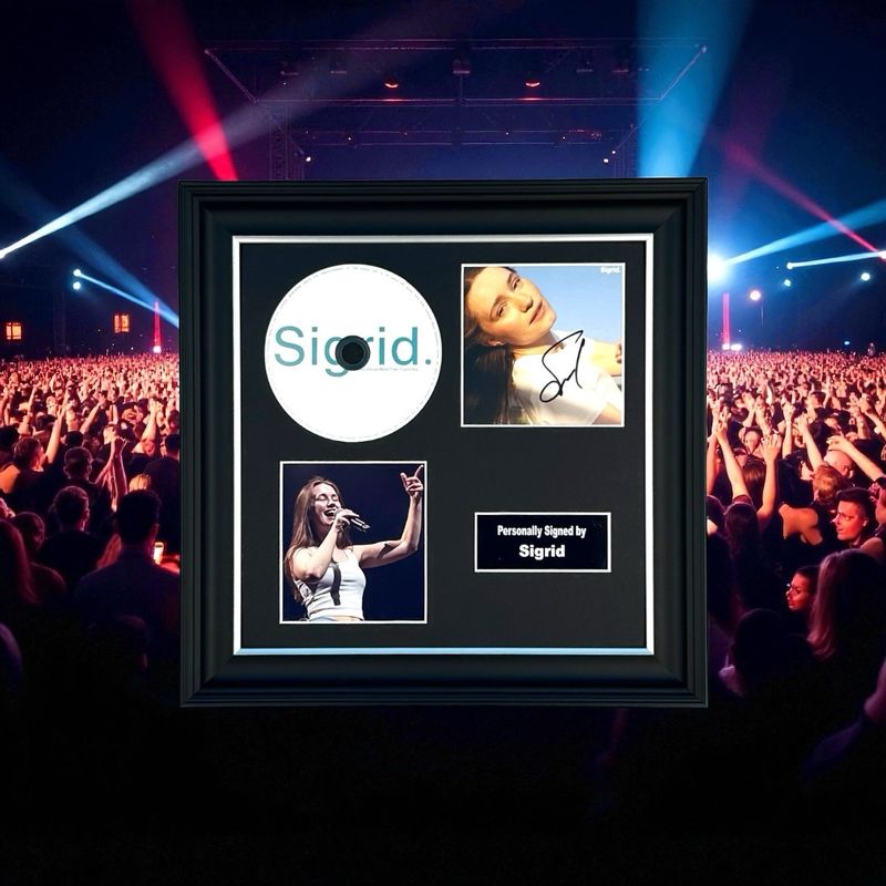 Sigrid Hand Signed “There’s Always More That I Could Say” CD Photo Display In Luxury Handmade Wooden Frame & Certificate of Authenticity Autographed Music Memorabilia Poster Sigrid Hand Signed “There’s Always More That I Could Say” CD Photo Display In Luxury Handmade Wooden Frame & Certificate of Authenticity Autographed Music Memorabilia Poster