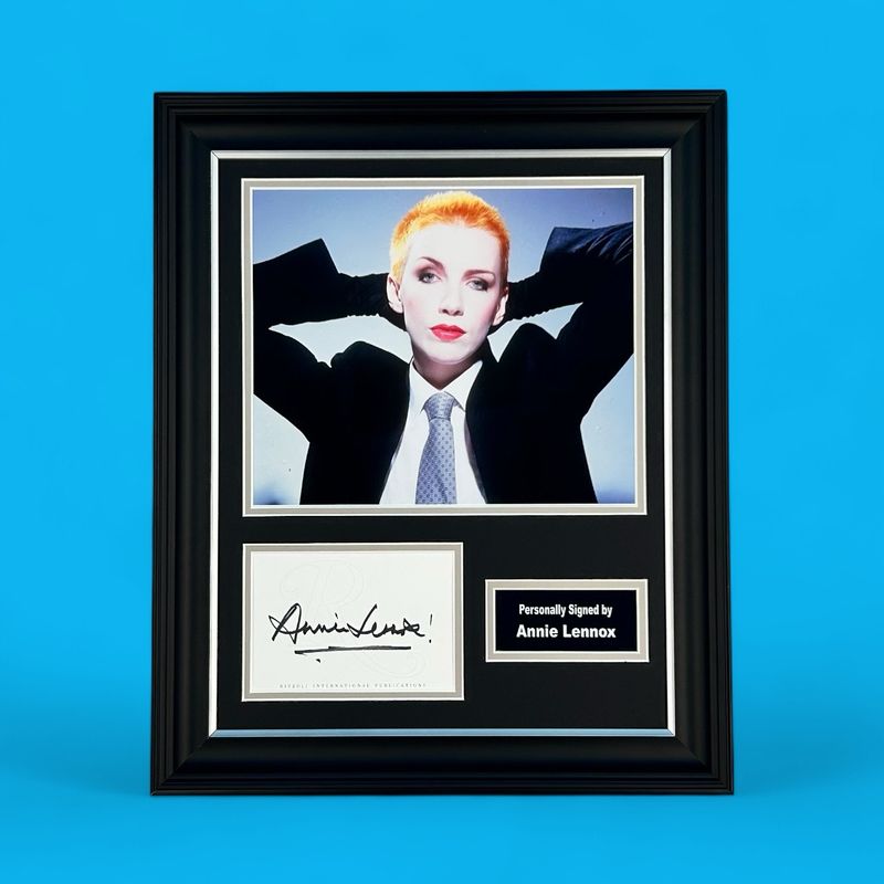 Annie Lennox Hand Signed Photo Display In Luxury Handmade Wooden Frame & Certificate Of Authenticity Autographed Eurythmics Music Memorabilia Poster