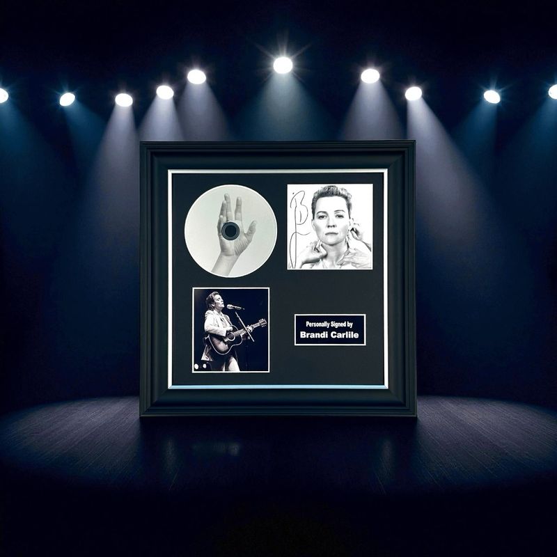 Brandi Carlile Hand Signed “Returning to Myself” CD Photo Display In Luxury Handmade Wooden Frame & Certificate of Authenticity Autographed Music Certified Memorabilia Brandi Carlile Hand Signed “Returning to Myself” CD Photo Display In Luxury Handmade Wooden Frame & Certificate of Authenticity Autographed Music Certified Memorabilia