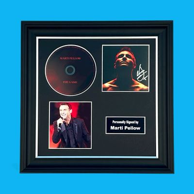 Marti Pellow Hand Signed “The Game” Photo & CD In Luxury Handmade Wooden Frame & Certificate Of Authenticity Autograph Wet Wet Wet Music Memorabilia Poster