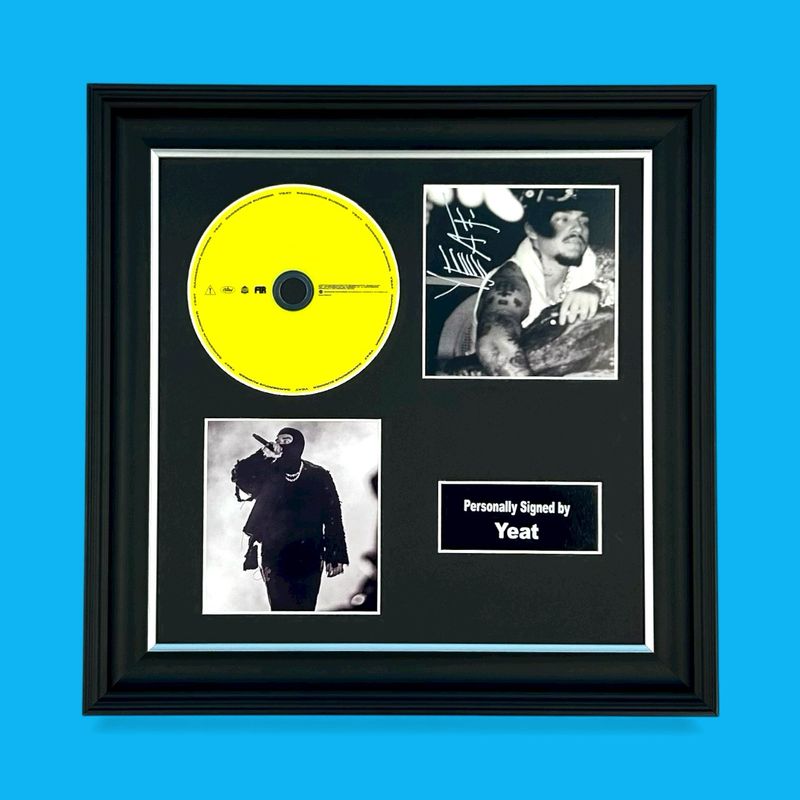Yeat Hand Signed “Dangerous Summer” Photo & CD In Luxury Handmade Wooden Frame & Certificate Of Authenticity Autograph Music Memorabilia Poster Yeat Hand Signed “Dangerous Summer” Photo & CD In Luxury Handmade Wooden Frame & Certificate Of Authenticity Autograph Music Memorabilia Poster