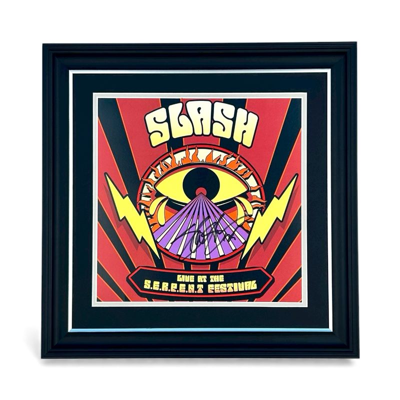 Slash Limited Edition SIGNED Album Cover Artwork “Live at The Serpent Festival” In Luxury Handmade Wooden Frame & Certificate of Authenticity Guns N Roses Autographed Music Memorabilia Poster Slash Limited Edition SIGNED Album Cover Artwork “Live at The Serpent Festival” In Luxury Handmade Wooden Frame & Certificate of Authenticity Guns N Roses Autographed Music Memorabilia Poster