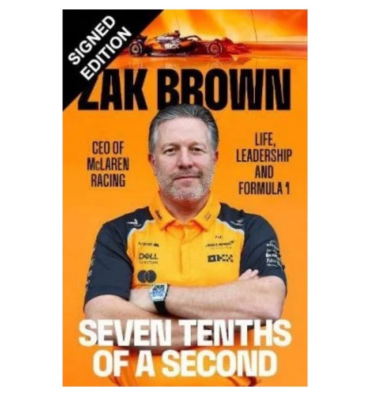 SIGNED Zak Brown Book Seven Tenths Of A Second First Edition Hardcover & COA Memorabilia Autograph Auto