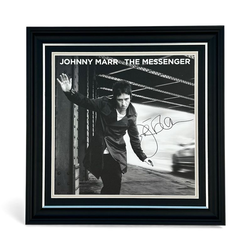 Johnny Marr Hand Signed “The Messenger” Album Cover Artwork Photo In Luxury Handmade Wooden Frame & Certificate of Authenticity Autographed The Smiths Music Memorabilia Poster Johnny Marr Hand Signed “The Messenger” Album Cover Artwork Photo In Luxury Handmade Wooden Frame & Certificate of Authenticity Autographed The Smiths Music Memorabilia Poster
