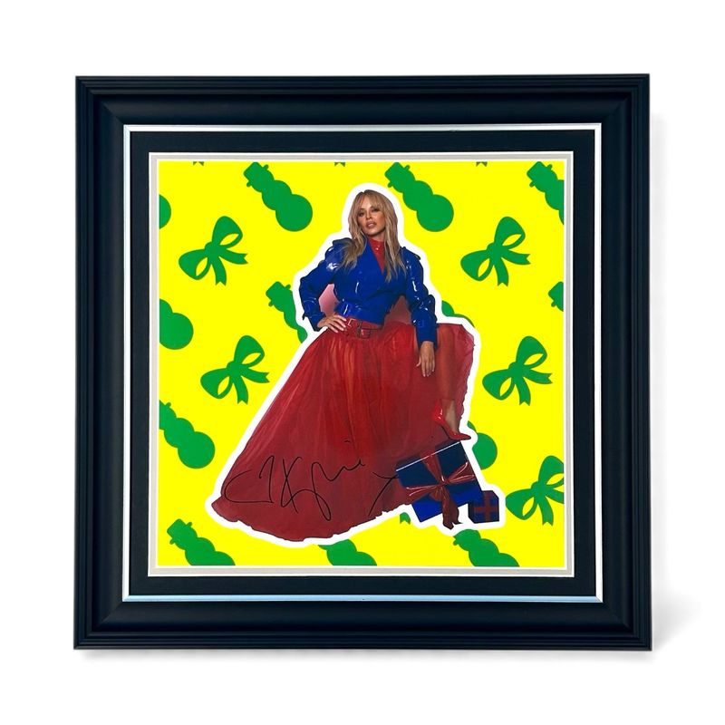 Kylie Minogue Hand SIGNED “Fully Wrapped” Album Cover Artwork Photo In Luxury Handmade Wooden Frame & Certificate of Authenticity Autographed Music Memorabilia Poster Kylie Minogue Hand SIGNED “Fully Wrapped” Album Cover Artwork Photo In Luxury Handmade Wooden Frame & Certificate of Authenticity Autographed Music Memorabilia Poster