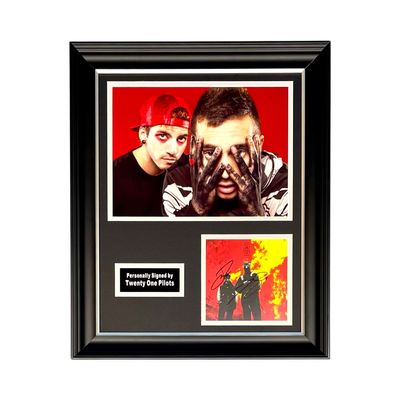 Twenty One Pilots Signed Photo In Luxury Handmade Wooden Frame & AFTAL Member Certificate Of Authenticity Autograph Music Memorabilia Clancy Poster