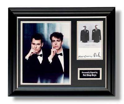 Pet Shop Boys Signed Photo In Luxury Handmade Wooden Frame & AFTAL Member Certificate Of Authenticity Autograph Music Memorabilia Poster Chris Lowe Neil Tennant Pet Shop Boys Signed Photo In Luxury Handmade Wooden Frame & AFTAL Member Certificate Of Authenticity Autograph Music Memorabilia Poster Chris Lowe Neil Tennant