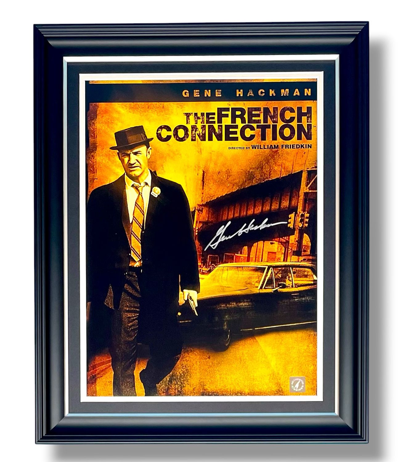 Gene Hackman Signed Photo In Luxury Handmade Wooden Frame & AFTAL Member Certificate Of Authenticity The French Connection Poster Autograph Movie Film TV Memorabilia