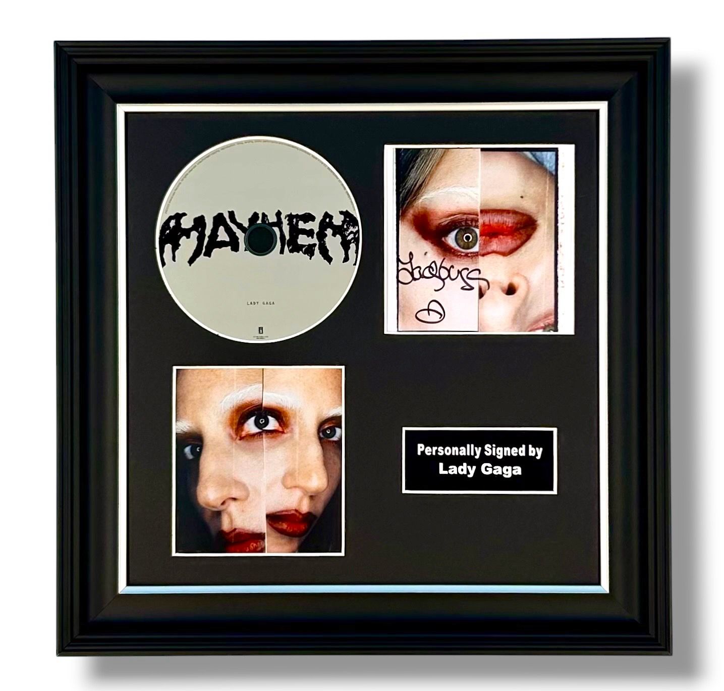 Lady Gaga Hand SIGNED Mayhem Photo & CD In Luxury Handmade Wooden Frame & Certificate Of Authenticity Music Memorabilia Autograph Auto Lady Gaga Hand SIGNED Mayhem Photo & CD In Luxury Handmade Wooden Frame & Certificate Of Authenticity Music Memorabilia Autograph Auto