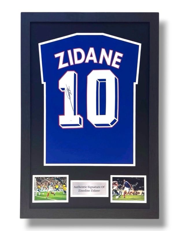 WEB EXCLUSIVE Zinedine Zidane Hand Signed France Shirt/Jersey In Luxury Wooden Frame & Certificate Of Authenticity Football Soccer World Cup Autograph Memorabilia Certified WEB EXCLUSIVE Zinedine Zidane Hand Signed France Shirt/Jersey In Luxury Wooden Frame & Certificate Of Authenticity Football Soccer World Cup Autograph Memorabilia Certified