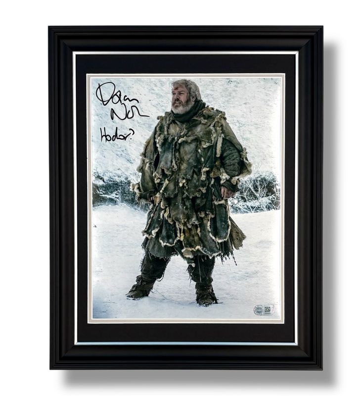 Kristian Nairn Signed Photo In Luxury Handmade Wooden Frame With SWAU Verification & Certificate Of Authenticity Movie Film TV Memorabilia Autograph Auto Game Of Thrones Poster