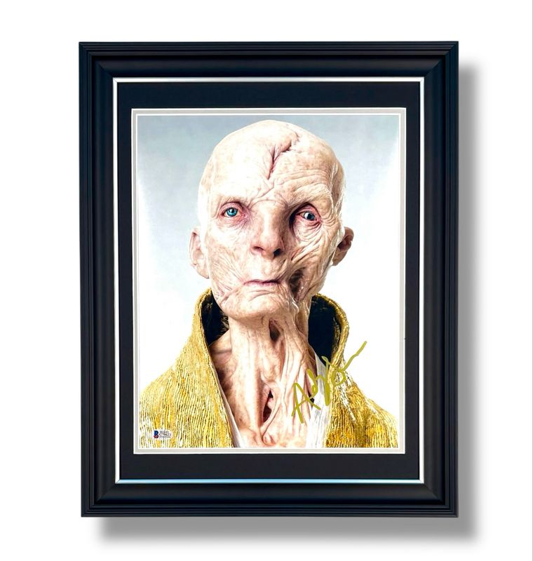 Andy Serkis Signed Photo In Luxury Handmade Wooden Frame With Beckett Verification & Certificate Of Authenticity Movie Film TV Memorabilia Autograph Auto Star Wars Poster