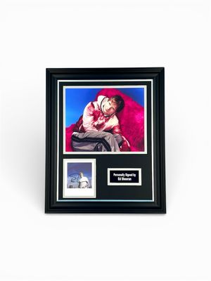 Ed Sheeran SIGNED Play Polaroid & Photo In Luxury Handmade Wooden Display & Certificate of Authenticity Autographed Music Memorabilia