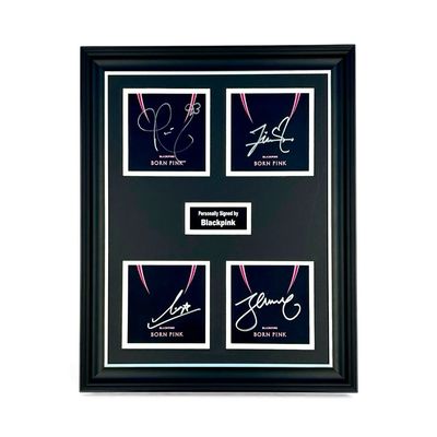 Blackpink Signed Photo In Luxury Handmade Wooden Frame & Certificate Of Authenticity Music Memorabilia Autograph Auto Lisa Jennie Rosé Jisoo Born Pink Poster Blackpink Signed Photo In Luxury Handmade Wooden Frame & Certificate Of Authenticity Music Memorabilia Autograph Auto Lisa Jennie Rosé Jisoo Born Pink Poster