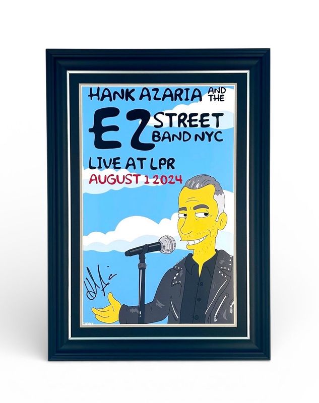 Hank Azaria Signed Photo In Luxury Handmade Wooden Frame & Certificate Of Authenticity Movie Film TV Memorabilia Ez Street Band Autograph Auto The Simpsons Poster