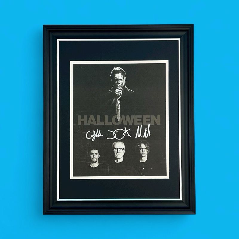 Daniel Davies, Cody Carpenter & John Carpenter Signed Photo In Luxury Handmade Wooden Frame & Certificate Of Authenticity Movie Film TV Memorabilia Autograph Auto Halloween Poster