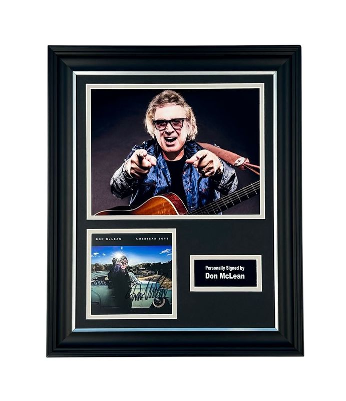 Don McLean Signed Photo In Luxury Handmade Wooden Frame & Certificate Of Authenticity Music Memorabilia Autograph Auto American Boys Poster