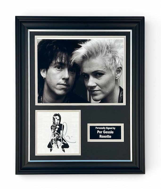 Per Gessle Signed Photo In Luxury Handmade Wooden Frame & Certificate Of Authenticity Music Memorabilia Roxette Autograph Auto Poster