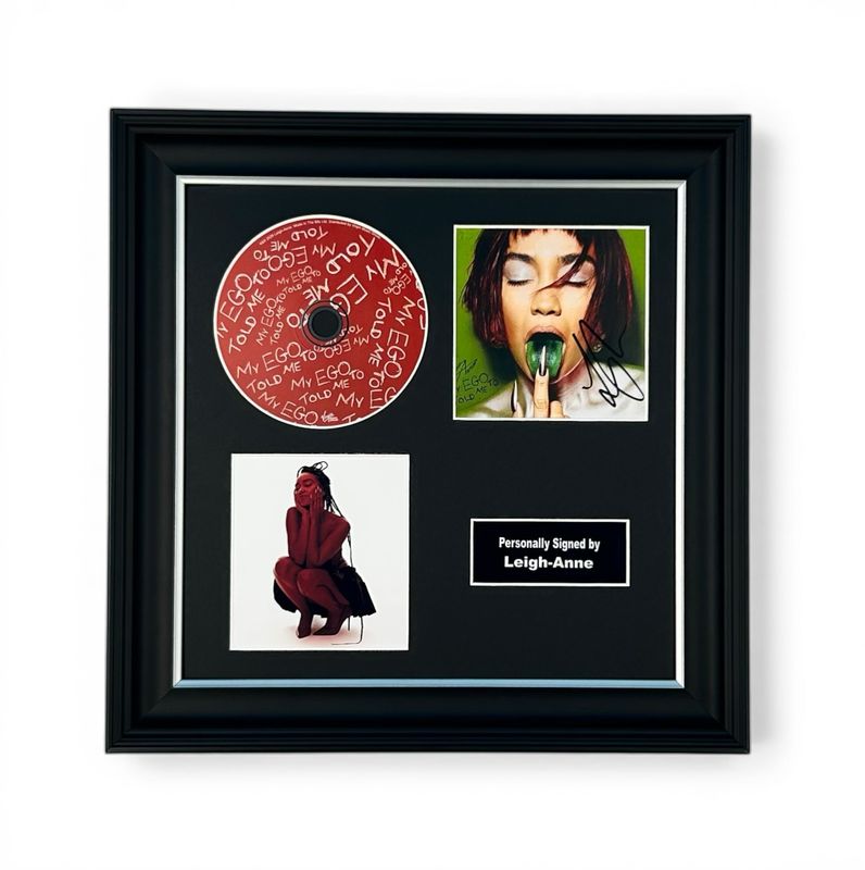Leigh-Anne Pinnock Signed Photo & CD In Luxury Handmade Wooden Frame & Certificate Of Authenticity Music Memorabilia Little Mix Autograph My Ego Told Me To Poster