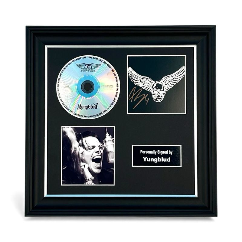 Yungblud Signed Photo & CD In Luxury Handmade Wooden Frame & Certificate Of Authenticity Music Memorabilia Aerosmith Autograph Auto One More Time Poster