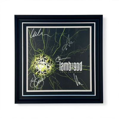 Lamb Of God Signed Photo In Luxury Handmade Wooden Frame & Certificate Of Authenticity Music Memorabilia Autograph Auto Into Oblivion Poster Lamb Of God Signed Photo In Luxury Handmade Wooden Frame & Certificate Of Authenticity Music Memorabilia Autograph Auto Into Oblivion Poster