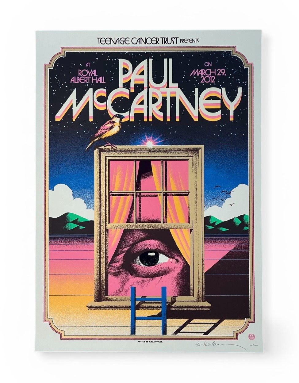 Sir Paul McCartney SIGNED Royal Albert Hall Concert Poster 10/100 The Beatles Autographed Music Memorabilia with Full Official MPL Documentation COA