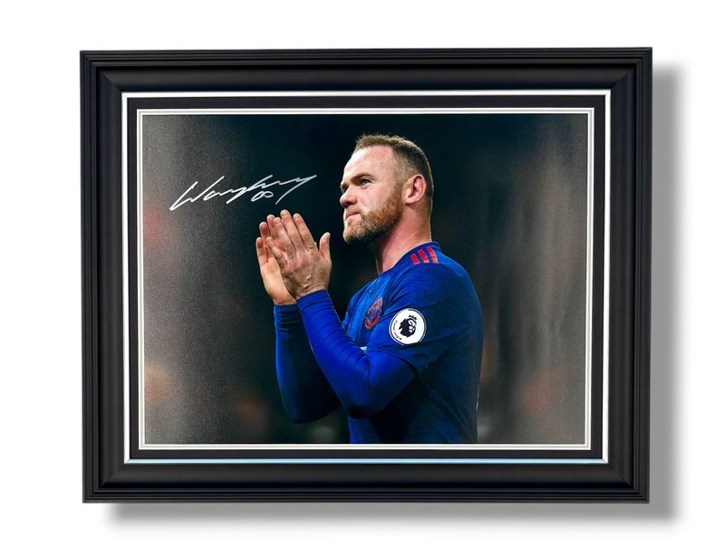 Wayne Rooney Signed Photo In Luxury Handmade Wooden Frame & Certificate Of Authenticity Football Soccer Memorabilia Autograph Auto Manchester United Poster Wayne Rooney Signed Photo In Luxury Handmade Wooden Frame & Certificate Of Authenticity Football Soccer Memorabilia Autograph Auto Manchester United Poster